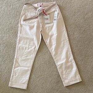 Elle Soft Pink Capri Jeans with Belt Womens Size 4